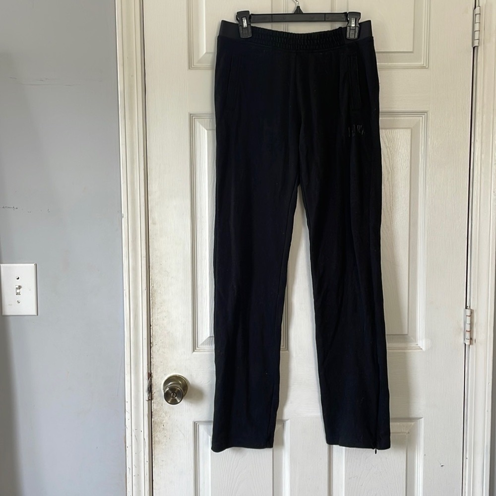 Victoria’s Secret sport black zip up ankles stretchy waistband pajama leggings